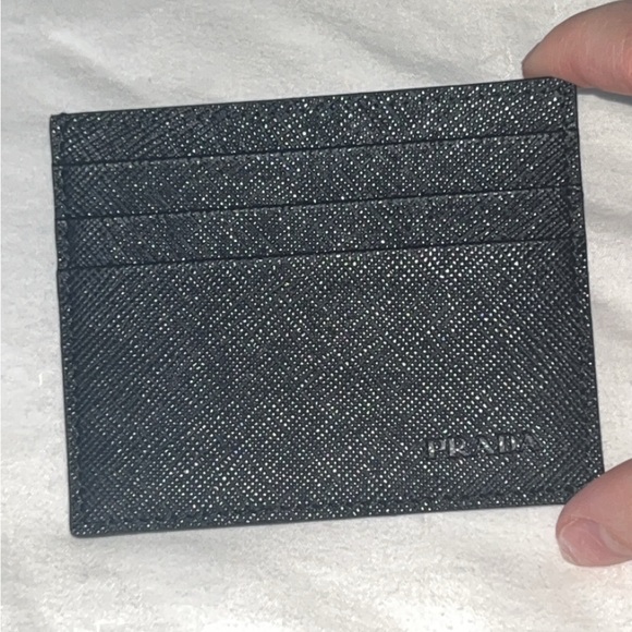Authentic Prada Saffiano Mens Black Leather Cardholder - NEW - NEVER USED - Picture 10 of 10